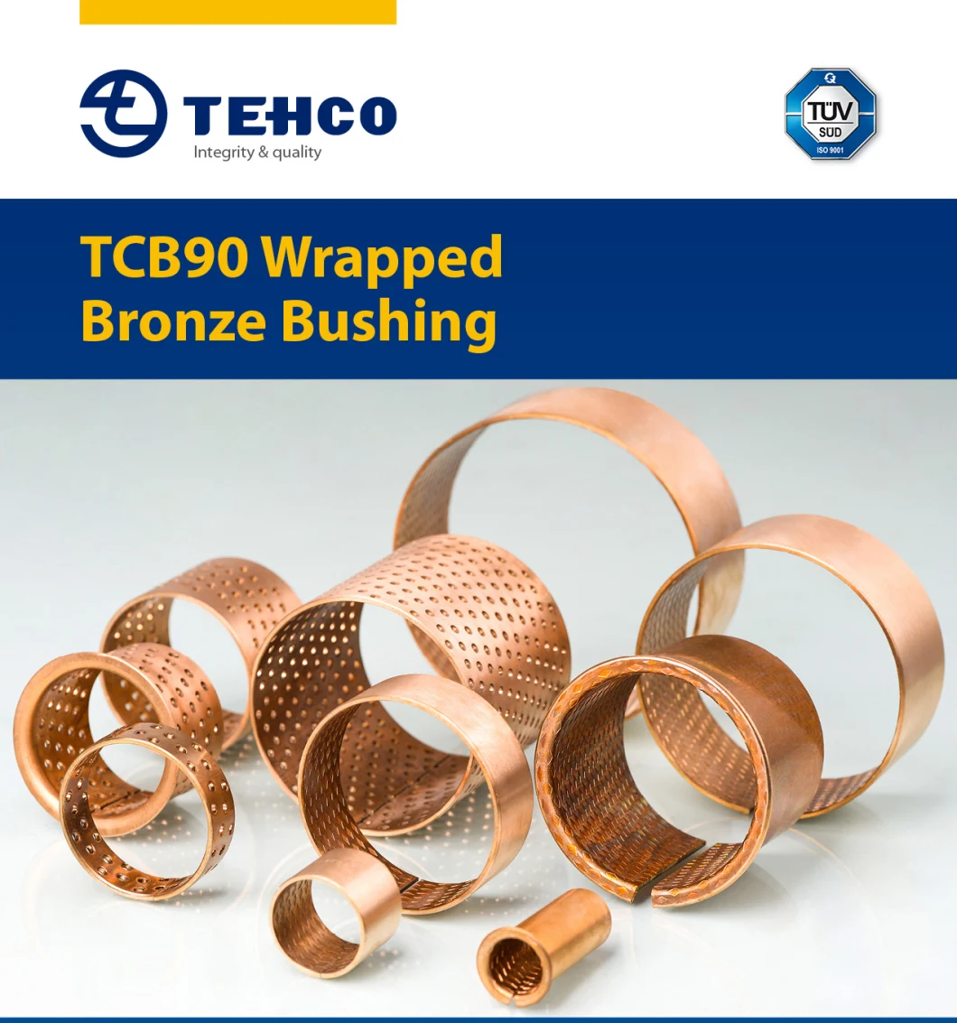 Tehco Bushing Manufacture Customized WB802 Wrapped Cylinder Bush CuSn8P Bronze Bushing FB092 Harden Bronze Bearing