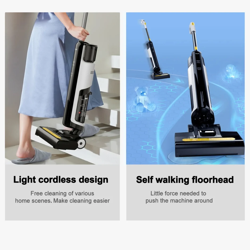 Handheld Cordless Wet Dry Vacuum Cleaner All in One Spray Floor Washer Floor