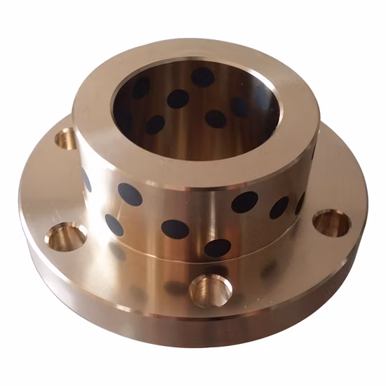 Flange Bronze Bushing with Graphite Plugs Oilless Bearing Machinery Part Bearing Bush